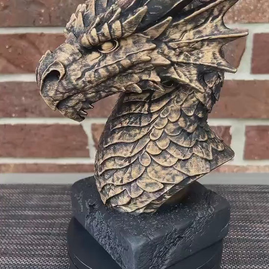 Storm Dragon Bust  - Hand-Painted, Customizable, 3D Printed
