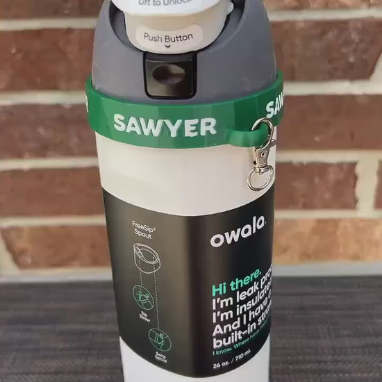 Name Ring for Owala water bottle with keychain - FreeSip Spout 32 oz or 24 oz