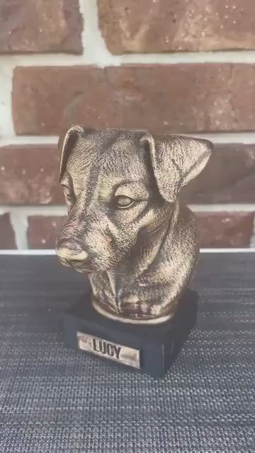 Jack Russel Terrier Bust  - Hand-Painted, Customizable, 3D Printed
