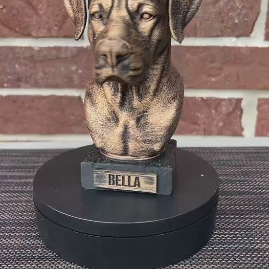 Great Dane Bust  - Hand-Painted, Customizable, 3D Printed