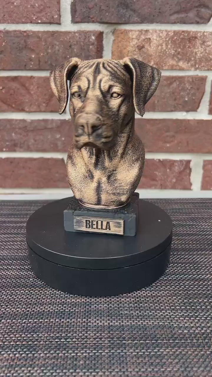 Great Dane Bust  - Hand-Painted, Customizable, 3D Printed