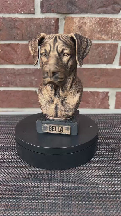 Great Dane Bust  - Hand-Painted, Customizable, 3D Printed