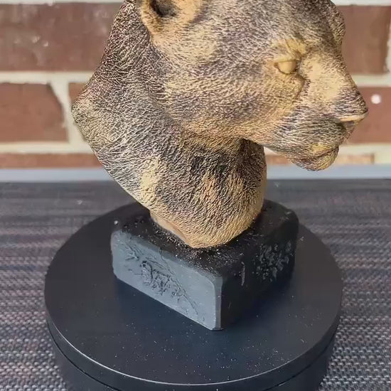 Jaguar Bust  - Hand-Painted, Customizable, 3D Printed