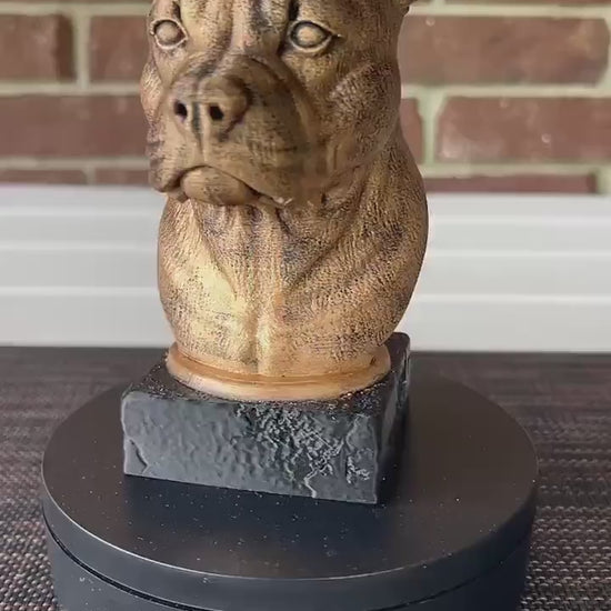 Staffordshire Bull Terrier Bust  - Hand-Painted, Customizable, 3D Printed