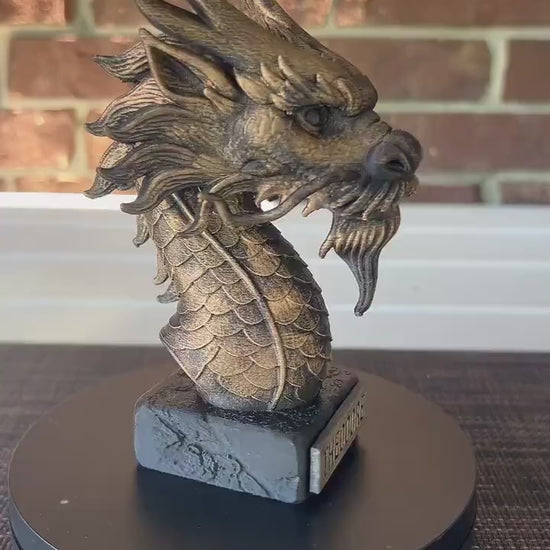Chinese Dragon Bust  - Hand-Painted, Customizable, 3D Printed