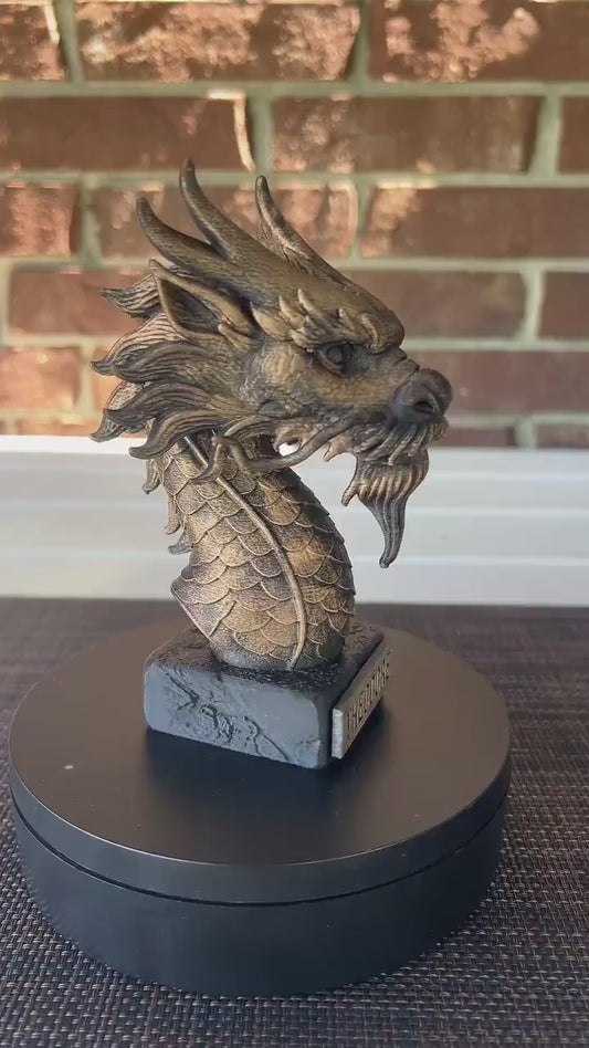 Chinese Dragon Bust  - Hand-Painted, Customizable, 3D Printed