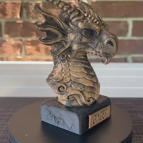 Water Dragon Bust  - Hand-Painted, Customizable, 3D Printed