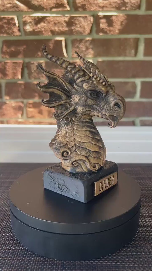 Water Dragon Bust  - Hand-Painted, Customizable, 3D Printed