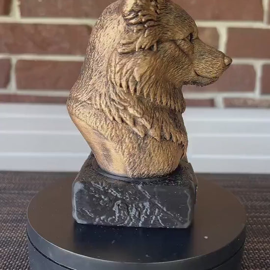 Icelandic Sheepdog Bust  - Hand-Painted, Customizable, 3D Printed
