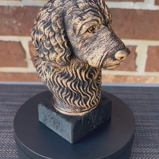 Golden Doodle Bust  - Hand-Painted, Customizable, 3D Printed