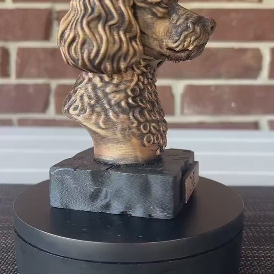 Miniature Poodle Bust  - Hand-Painted, Customizable, 3D Printed