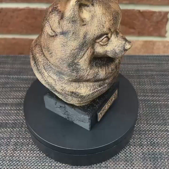 Pomeranian Bust  - Hand-Painted, Customizable, 3D Printed