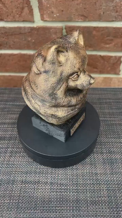 Pomeranian Bust  - Hand-Painted, Customizable, 3D Printed