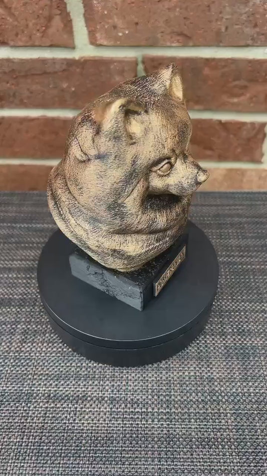 Pomeranian Bust  - Hand-Painted, Customizable, 3D Printed