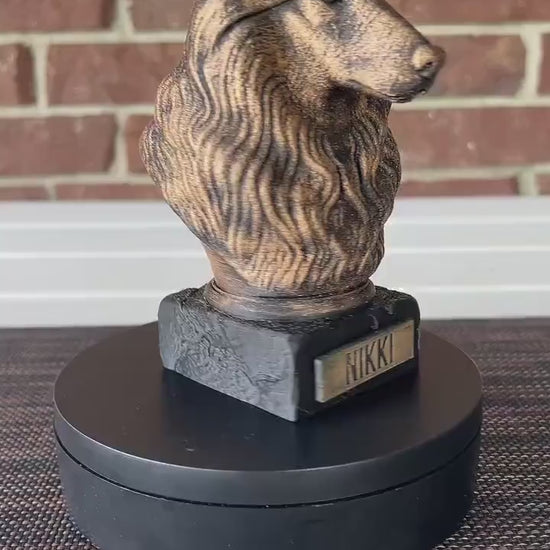 Shetland Sheepdog Bust  - Hand-Painted, Customizable, 3D Printed